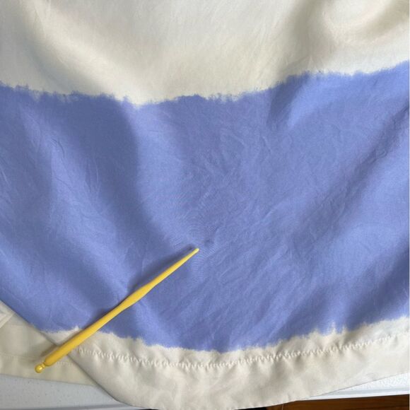 Banana Republic Stripe Silk Halter Dress Bow Ombre Blue White Lined Womens 4 - Picture 10 of 14